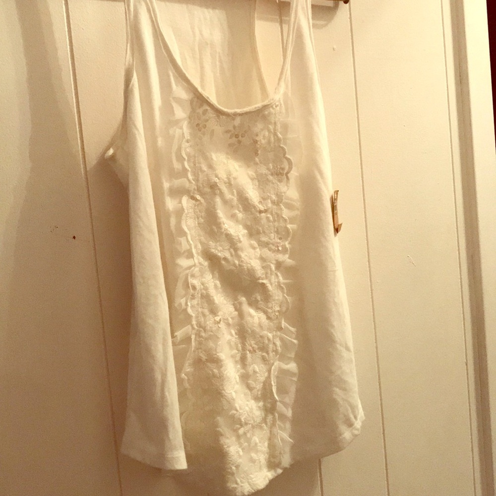 Hollister lace and sequin tank top
